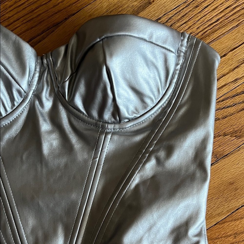 Fashion Nova Silver Bodysuit - Picture 4 of 5